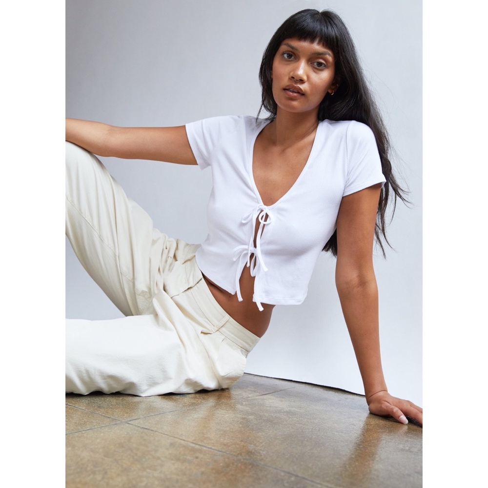 Double Tie-Front T-shirt Top